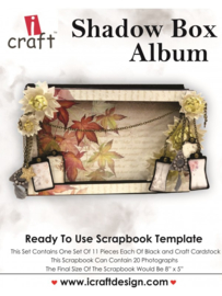 icraft - Shadow Box Album - Ready to Use Scrapbook Template.