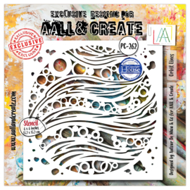 AALL & Create - PC-262 - 6x6 (inch) Stencil - Orbit Lines