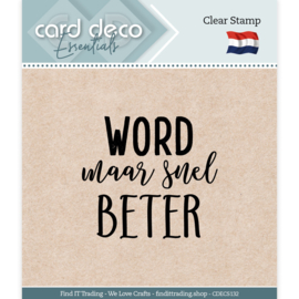 Card Deco Essentials - CDECS132 - Word maar snel beter - Clear Stamp 