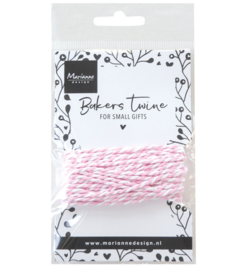 Marianne Design - Bakers Twine - light pink / white - CA3226