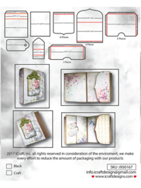 icraft - Memory Scrapbook  Black - Ready to Use Scrapbook Template.