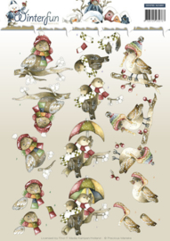 3D Knipvel - Precious Marieke - Winterfun - Funny birds CD10785-HJ14001