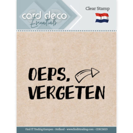 Card Deco Essentials CDECS023  - Clear Stamps - Oeps, vergeten