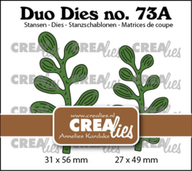 Crealies - Duo Dies no. 73a, Blaadjes 20 (spiegelbeeld)