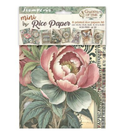 Stamperia - Mini Rice Paper A6 – Gardens of Time - DFSA6X05 