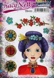 Paperartsy -  Tracy Scott 093 (A5 set, trimmed, on EZ)