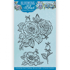 Clear Stamps - Yvonne Creations - Blooming Blue - Rosehip - YCCS10081