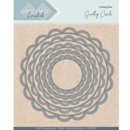 Card Deco Essentials - Nesting Dies - Scallop Circle  -CDECD0099                                           