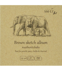 Smlt Brown sketch pad Authentic 9x9cm