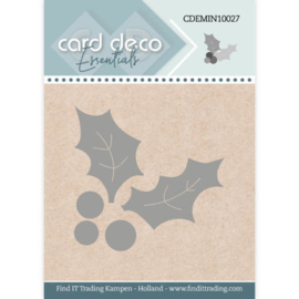 Card Deco Essentials - Mini Dies - Holly -  CDEMIN10027