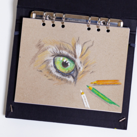 MyArtBook schetspapier 120 g/m2 Recycled Kraft gemêleerd grijs – formaat A5