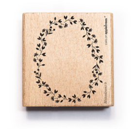 Cats on Appletrees - 28416 - Stempel - Bloemenkrans 9 Ovaal