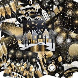 LaCreativ - Designpapier  - Funkelnder Silvesterzauber - Paper Pack 6x6  - 24 Vellen dubbelzijdig