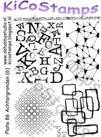Kicostamps plate 86 Achtergronden (A5)