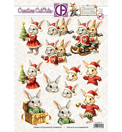 Creatief Art - CCO-021 - Snowy Bunnies 01