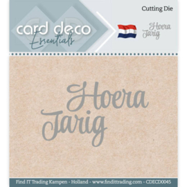 Card Deco Essentials CDECD0045  - Cutting Dies - Hoera Jarig