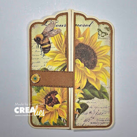 Crealies - Cardzz stansen no. 635, Gatefold card Paneel A - CLCZ635