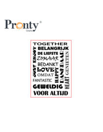 Pronty Crafts - Text because - unmounted Rubber stamp - 497.003.020