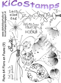 Kicostamps plate 64 Flora en fauna (A5)