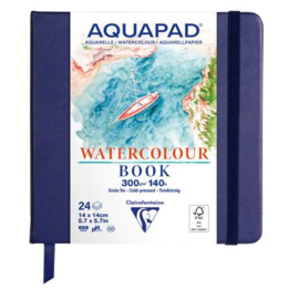 Clairefontaine Aquapad hardcover boek 14x14 24 bladen 300g