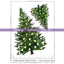 Katzelkraft - Christmas trees – Rubber Stamp - KTZ303
