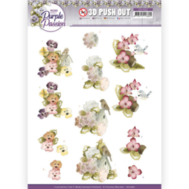 3D Push Out - Precious Marieke - Purple Passion - Bird Paradise - SB10682