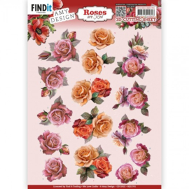 3D knipvel - Amy Design - Roses Are Red - Roses - CD11922 - HJ21701