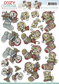 3D Knipvel - Yvonne Creations - Cozy Christmas - Xmas Stocking CD10547