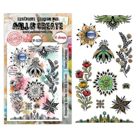 AALL & Create - Merveilles d'Automne A6 Stamp Sets Fleurs Curieuses by Azoline - TP-1529