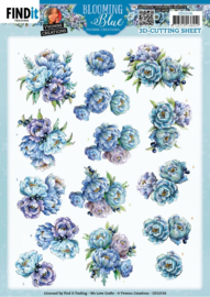 3D knipvel - Yvonne Creations - Blooming Blue - Blueberry - CD12136