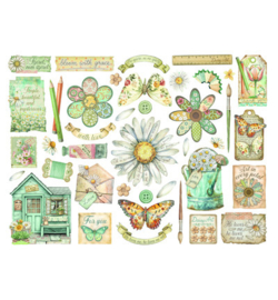 Stamperia - Die cuts assorted, Daisy Art - DFLDC126