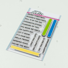 Heffy Doodle Little Label Clear Stamps (HFD0516)