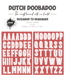 Dutch Doobadoo Stansvel A4 alfabet to Remember 2pc 474.007.020