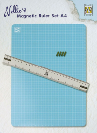 Nellie snellen MAGM001 Magnetic Ruler set A4 (Mat+ruler+magnets)
