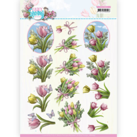 Knipvel - CD11653  - Amy Design - Enjoy Spring - Bouquets of Tulips