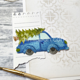 Gummiapan - dies - D220950 - Car with Christmas Tree