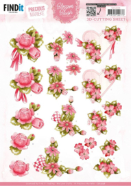 3D Cutting Sheets - Precious Marieke - Blossom Blush - Magenta - CD12238
