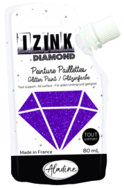 IZINK Diamond glitterverf/pasta - 80 ml - Violet - 80823