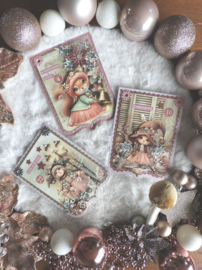 Fairybells 3-D setje Kerst roze - 99079/018