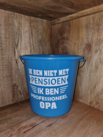 Ik ben niet met pensioen ik ben professioneel opa