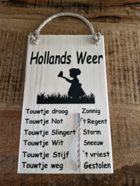 Weerbericht meisje in het gras
