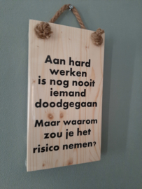 Aan hard werken is nog nooit iemand doodgegaan