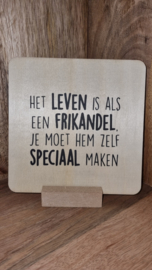 NIEUW  Bordjes met houder 15x15cm