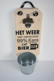 Het weer van vanavond 99% kans op bier