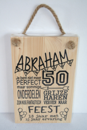 Tekstbord Abraham