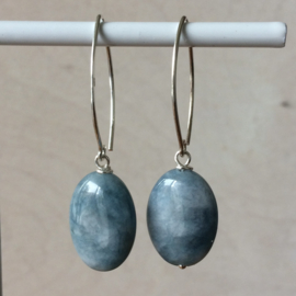 Zilveren Oorbellen Larimar