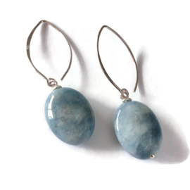 Zilveren Oorbellen Larimar
