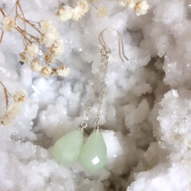 Zilveren Oorbellen Jade