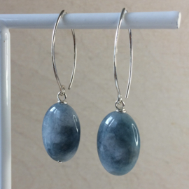 Zilveren Oorbellen Larimar