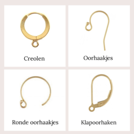 Gouden Oorbellen Zwarte Onyx